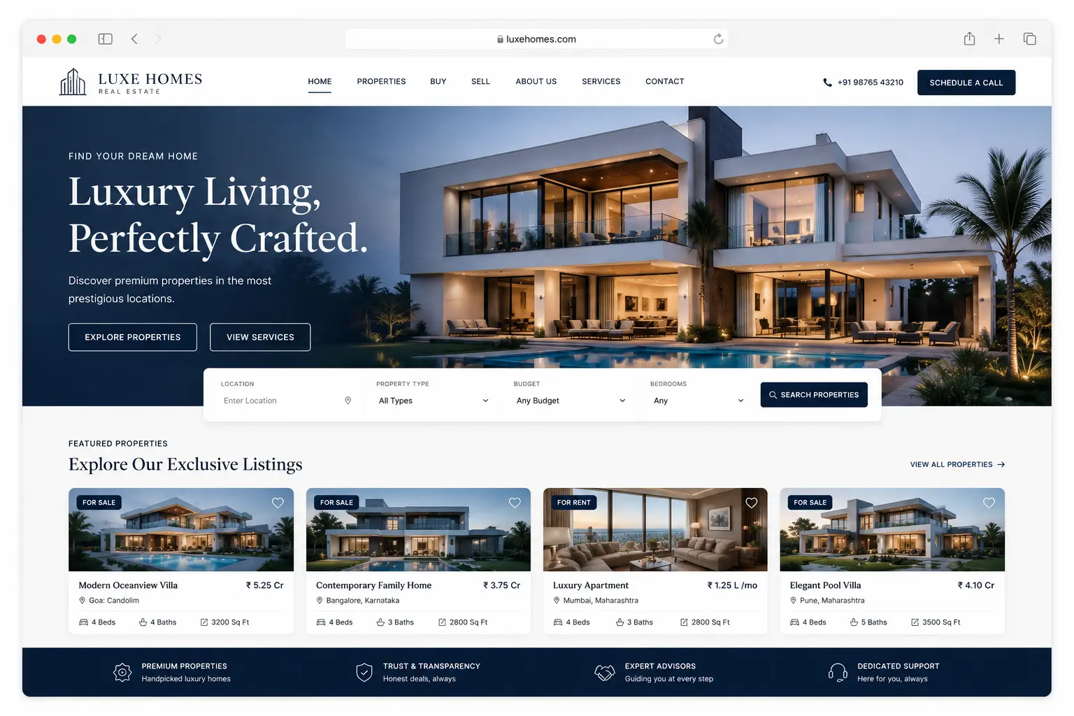 Real estate website project